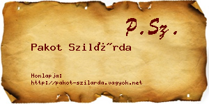 Pakot Szilárda névjegykártya